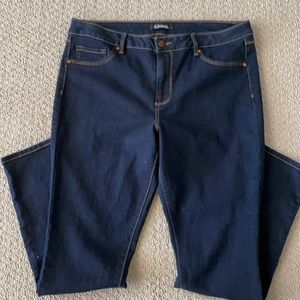 Jeans dark wash stretch straight leg